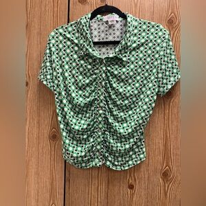 Green‎ Patterned Women's Top